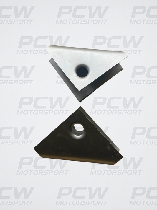 2x Roll Cage 90° Weld In Rear X Bar Gussets Race Rally Drift KitCar 45-50mm Tube