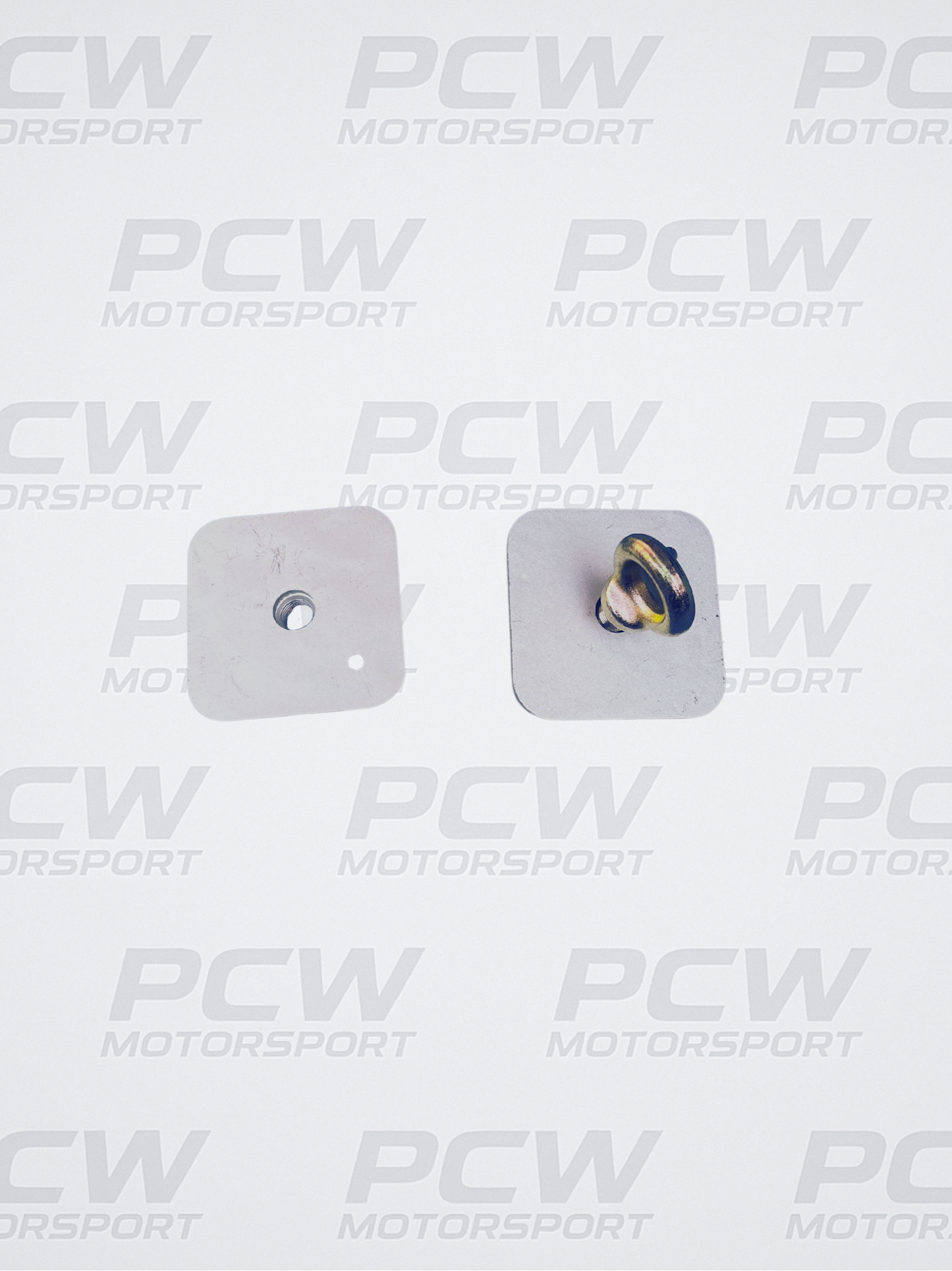 Racing Harness/Seat Belt Mounting Back Plate + eyebolt FIA Approved x 2